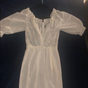 Beautiful eyelet midi dress by Saloni. Worn once